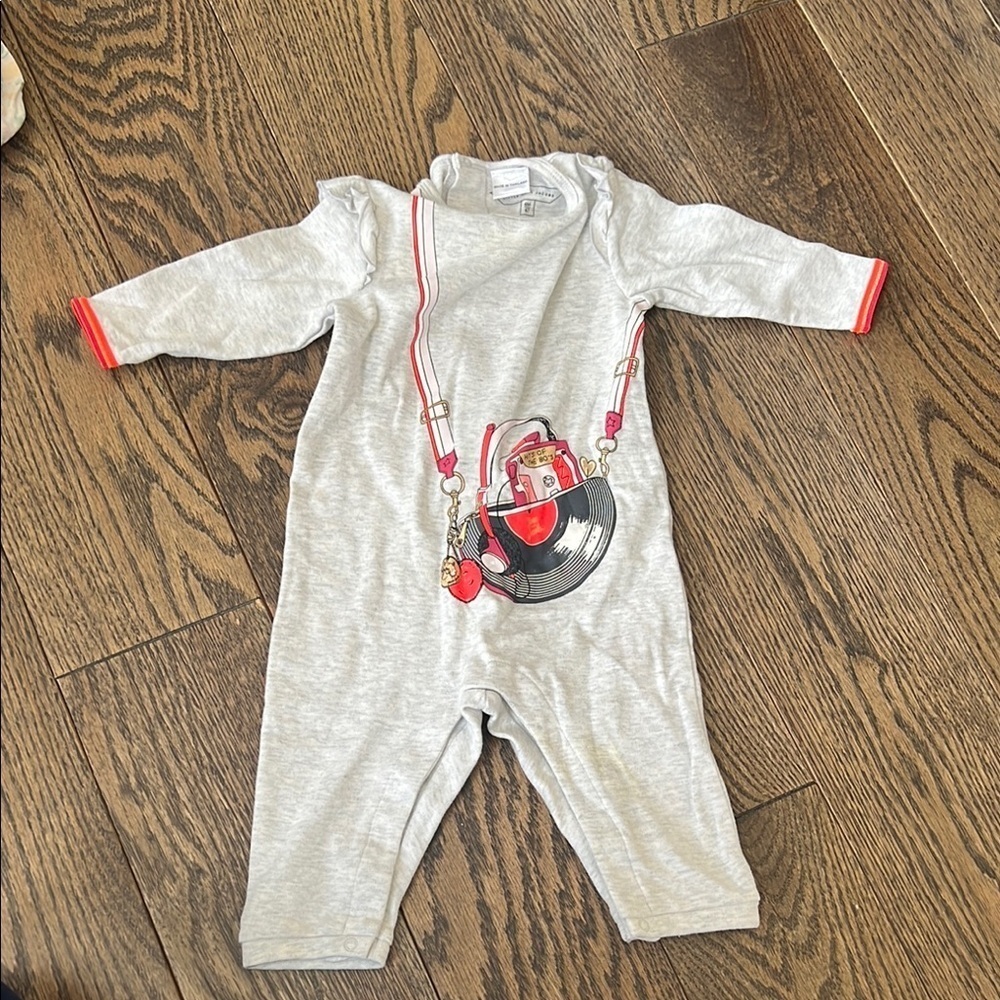 Gray Kids One Piece with Red Accents little marc jacob 6 months baby girl sale